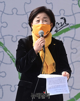 [포토] 생명안전 약속식 참석한 심상정 정의당 대선후보