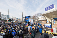 [포토] 부산 부전역 찾은 이재명 대선후보