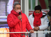 [포토] 윤석열 지원유세 나선 야인시대 임화수역 배우 최준용