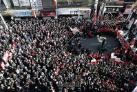 [포토] 구미 찾은 윤석열, 유세장에 모인 인파