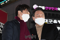 [포토] 대구서 지지호소하는 윤석열·이준석