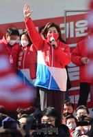 [포토] 윤석열 수원 유세 지원나선 나경원 