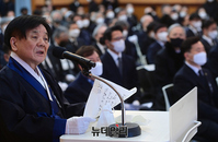 [포토] 이어령 영결식, 조시 낭독하는 이근배 전 예술원 회장