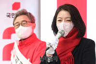 [포토] 최재형 후보 지원 유세 나선 배현진