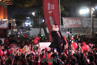 [포토] 안동 웅부공원서 지지호소하는 윤석열