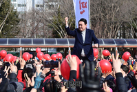 [포토] 윤석열 후보, 경기 구리서 어퍼컷 세리모니