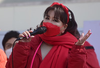 [포토] '안녕하세요' 가수 장미화, 윤석열 후보 지지 발언