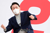 [포토] 윤석열, 경기 안산 민심에 보내는 세리머니