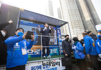 [포토] 고양서 지지호소 하는 이재명 후보