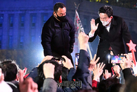 [포토] 서울광장 마지막 유세, 지원나선 원희룡