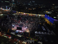 [포토] 대선D-1, 서울광장서 마지막 유세하는 윤석열