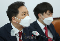 [포토] 최고위 참석한 김기현 국민의힘 원내대표