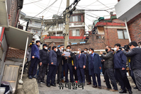 [포토] 창신동 재개발 후보지 점검하는 오세훈·최재형 