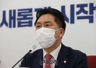 [포토] 퇴임 기자간담회 갖는 김기현 국민의힘 원내대표