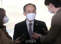 [포토] 첫 출근하는 추경호 경제부총리 후보자