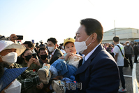 [포토] 포항 영일만대교 건설 예정지 찾은 윤석열 당선인