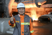[포토] 포스코 광양제철소 방문한 윤석열 당선인