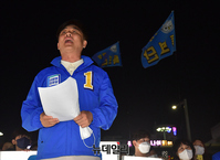 [포토] 야탑역 합동유세, 후보 소개하는 김병욱 의원