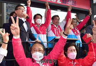 [포토] 인천 동구 지원유세 나선 안철수