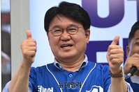 [포토] 허태정 대전시장 후보 지원 유세 나선 황운하 의원