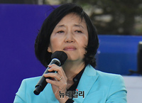 [포토] 송영길 후보 지원나선 박영선 전 민주당 의원