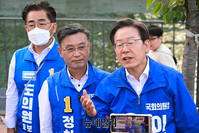 [포토] 김포 찾은 이재명·정하영 후보