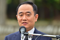 [포토] 고 박진경 대령 제74기 추모식, 인사말 하는 손자 철균 씨