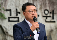 [포토] 감사원 국민감사 청구 기자회견서 발언하는 허성권 KBS노조위원장