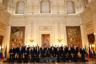 [포토] 스페인 국왕 초청, NATO 정상만찬 기념촬영