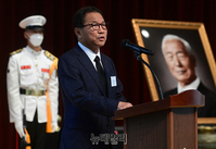 [포토] 추모사하는 조보현 배재학당 이사장