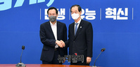 [포토] 우상호 비대위원장 찾은 한덕수 총리