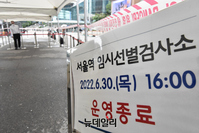 [포토] 코로나19 확진자 폭증, 다시 등장한 서울역 임시선별진료소