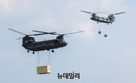 [포토] 공중강습작전 훈련하는 시누크 헬기