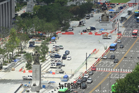 [포토] 두 배 커진 광화문광장, 내달 6일 재개장