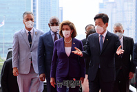 [포토] 국회 들어서는 낸시 펠로시 미국 하원의장