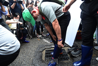 [포토] 장화 신고 수해피해지역 찾은 주호영 비대위원장