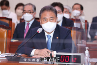 [포토] 국회 출석한 박진 외교부 장관