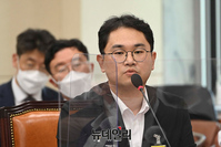 [포토] 국감 참고인으로 참석한 이종민 자영업연대 대표
