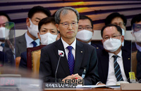 [포토] 국정감사 출석한 김한영 국가철도공단 이사장