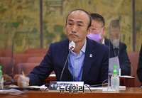 [포토] 국감 출석한 정진완 대한장애인체육회장