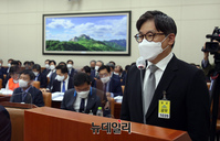 [포토] 답변하는 최익훈 현대산업개발 대표이사