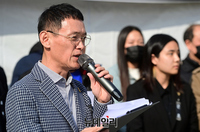 [포토] 이태원사고 국정감사 촉구하는 개그맨 노정열