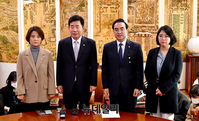 [포토] 국회의장 찾은 야3당 원내대표