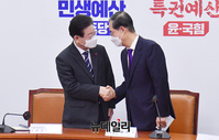 [포토] 민주당 찾은 한덕수 국무총리