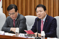 [포토] 당 ·정 협의회서 발언하는 성일종 정책위의장