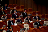 [포토] 교섭단체 대표연설 듣는 국무위원들