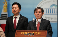 [포토] 김기현 후보 지지선언 하는 신성섭 전 당협위원장