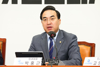 [포토] 최고위 참석한 박홍근 민주당 원내대표