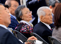 [포토] 우남 탄신 148주념 기념식 참석한 이인수 박사 내외