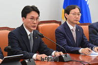 [포토] 원내대책회의 참석한 김민석 정책위의장